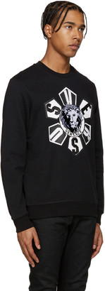 Versus Black Embroidered Logo Sweatshirt