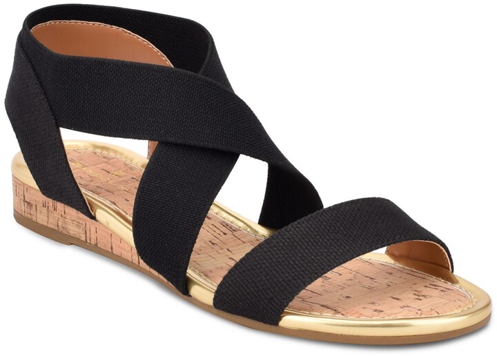 Black Low Wedge Women's Sandals | ShopStyle
