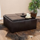Thumbnail for your product : Christopher Knight Home Dartmouth Four Sectioned Faux Leather Cube Storage Ottoman by