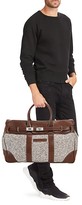 Thumbnail for your product : Brunello Cucinelli Chevron Virgin Wool & Leather Travel Bag