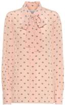 Thumbnail for your product : Valentino VLOGO printed silk blouse