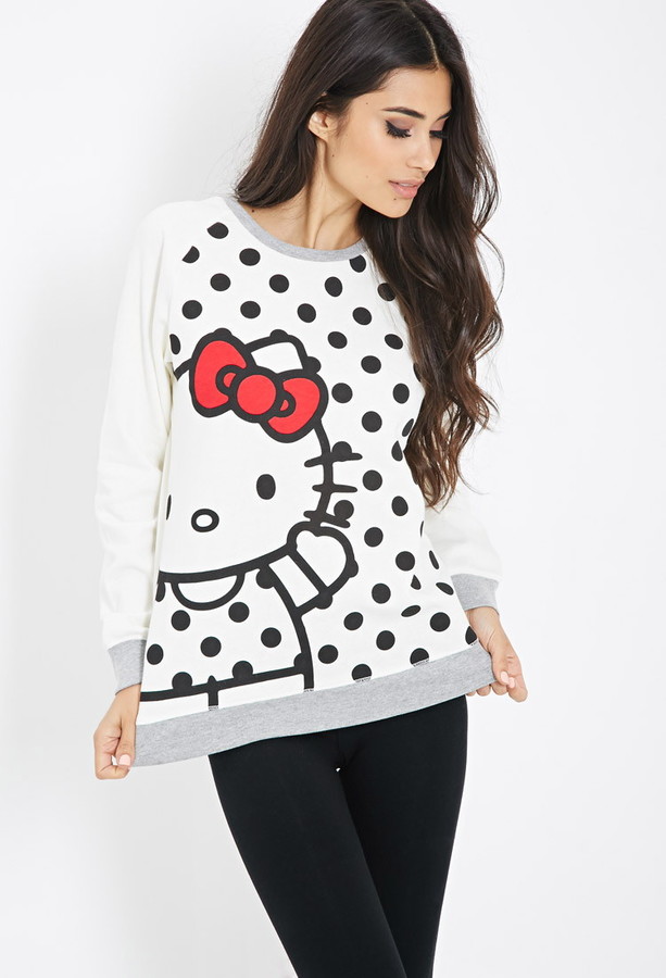 Forever 21 Hello Kitty PJ Sweatshirt ShopStyle Pyjamas