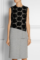 Thumbnail for your product : Derek Lam Flocked-jacquard and jersey dress