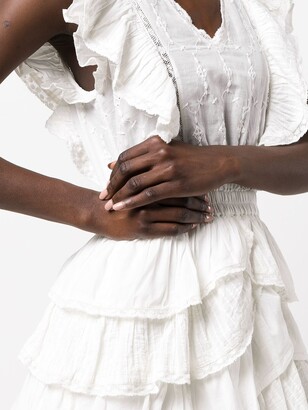LoveShackFancy Corelli tiered cotton mini dress