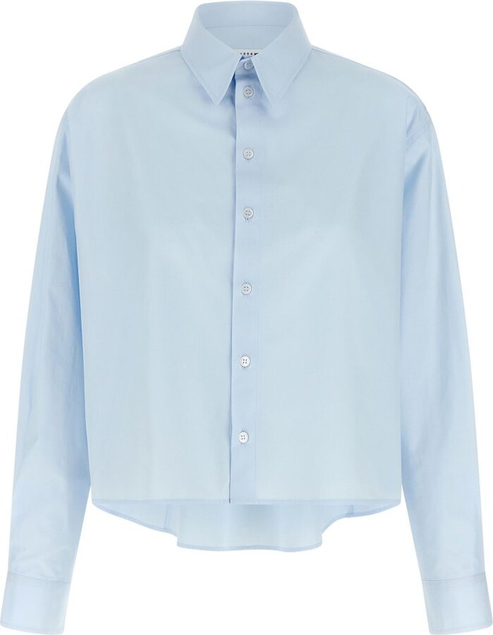 MM6 Maison Margiela Long-Sleeved Cropped Shirt