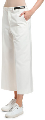 Moncler Cropped Cotton Logo-Waist Pants