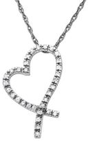 Thumbnail for your product : Lord & Taylor Diamond Heart Pendant in White Gold