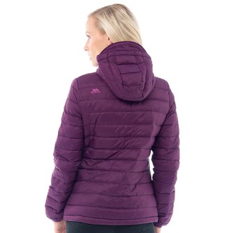 Trespass Womens Arabel Down Fill Padded Hooded Jacket Potent Purple