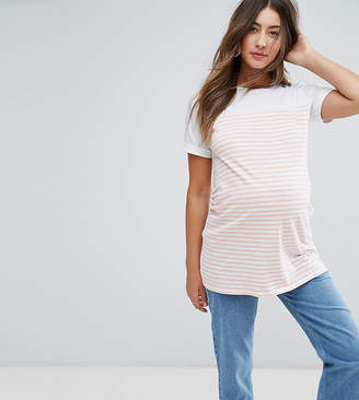New Look Maternity Stripe Yoke T-Shirt