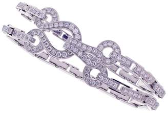 Cartier 18K White Gold Agraffe Diamond Bracelet