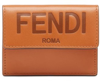 Fendi Logo-debossed Leather Wallet - Tan