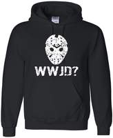 Thumbnail for your product : Go All Out Adult WWJD What Would Jason Do? Funny Horror Movie Hooded Sweatshirt Hoodie