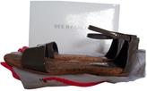 Thumbnail for your product : See by Chloe Khaki Patent leather Sandals