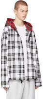 Thumbnail for your product : Off-White Black and White Check Hooded Shirt