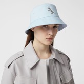 Thumbnail for your product : Burberry Zebra Applique Cotton Twill Bucket Hat
