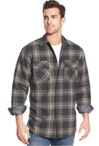 Thumbnail for your product : Club Room Fleece-Lined Plaid Shirt Jacket