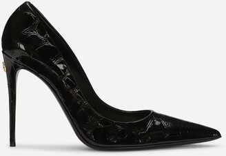 Dolce & Gabbana Tortoiseshell-print patent leather pumps