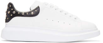Alexander McQueen White and Black Studded Oversized Sneakers