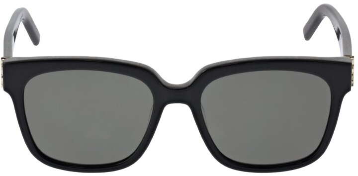 Saint Laurent SL M40 54 Grey & Black Shiny Sunglasses
