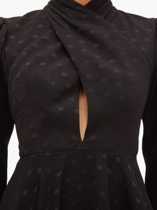 Racil Tina Asymmetric Polka-dot Dress - Black