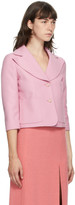 Thumbnail for your product : Gucci Pink Silk and Wool Cady Crepe Blazer