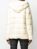 Thumbnail for your product : Yves Salomon hooded short coat
