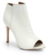 Thumbnail for your product : Joie Gwen Snake-Embossed Leather Open-Toe Ankle Boots