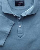Thumbnail for your product : Charles Tyrwhitt Blue and Sky Blue Birds Eye Cotton Polo Size XS