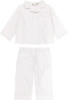 Thumbnail for your product : Bonpoint Baby Badinerie striped cotton pajamas