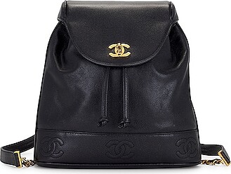 Chanel Quilted CC Backpack - Black Backpacks, Handbags - CHA856242