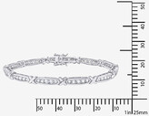 Thumbnail for your product : Fine Jewelry DiamonArt Cubic Zirconia Sterling Silver X Link Bracelet