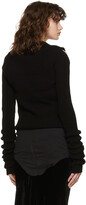 Thumbnail for your product : Rick Owens Black Recycled Cashmere Banana Knit Sweater