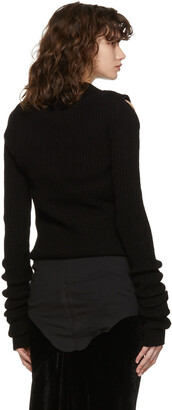 Rick Owens Black Recycled Cashmere Banana Knit Sweater
