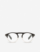 Thumbnail for your product : Tom Ford FT5628-B two-tone acetate round-frame eyeglasses