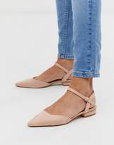 Thumbnail for your product : Myla Raid RAID blush ankle strap suede flat shoes