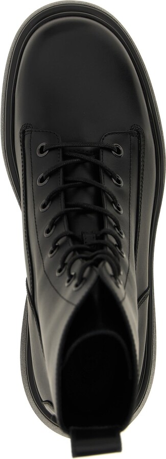 Leather Combat Boots - Image 4