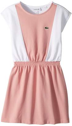 Lacoste Kids Sleeveless Petit Pique Bicolored Sport Inspired Dress Girl's Dress