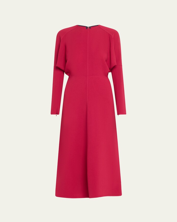 Victoria Beckham Classic Dolman Sleeve Midi Dress