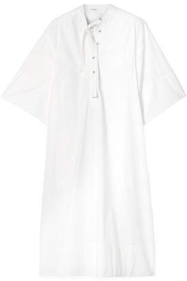 Tomas Maier Oversized Cotton-poplin Midi Dress - White