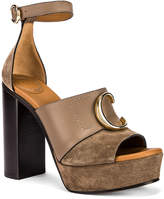 Thumbnail for your product : Chloé C Ankle Strap Platforms in Motty Grey | FWRD