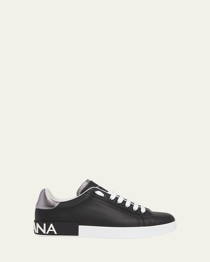 Dolce & Gabbana Men's Calfskin Portofino Low-Top Sneakers