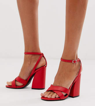 Z Code Z Z_Code_Z Exclusive Femi red block heeled sandals
