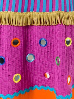 Moschino mirror embellished patchwork dress