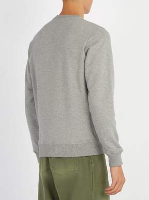 Loewe Anagram Embroidered Cotton Jersey Sweatshirt - Mens - Grey