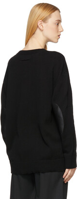 MM6 MAISON MARGIELA Black Elbow Patch Sweater