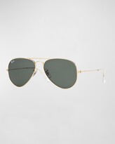Thumbnail for your product : Ray-Ban Monochromatic Metal Aviator Sunglasses, Yellow Pattern