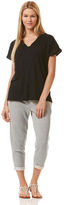 Thumbnail for your product : C&C California Roll sleeve raw edge v-neck tee