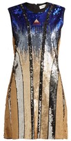 Thumbnail for your product : Sportmax Ghiera Sequin-embellished Mini Dress - Blue Multi