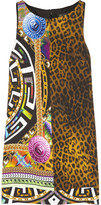 Thumbnail for your product : Versace Printed crepe mini shift dress