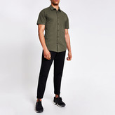 Thumbnail for your product : River Island Maison Riviera khaki slim fit pique shirt